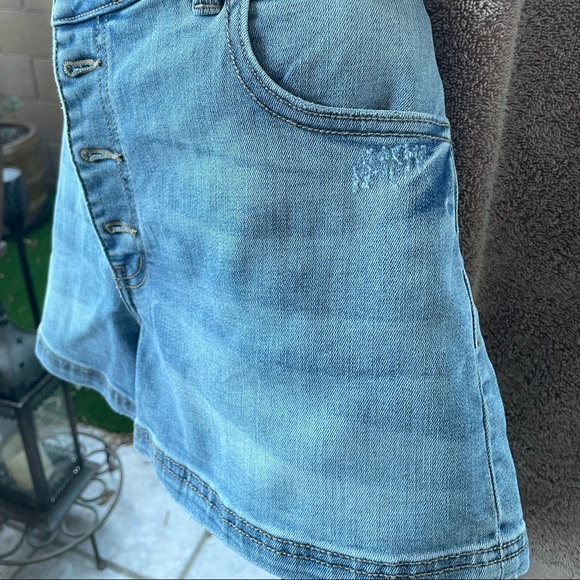 NEW prAna Gram Denim Organic Cotton Jean Short Button Fly Vintage Style Sz 14 32 - Picture 6 of 16